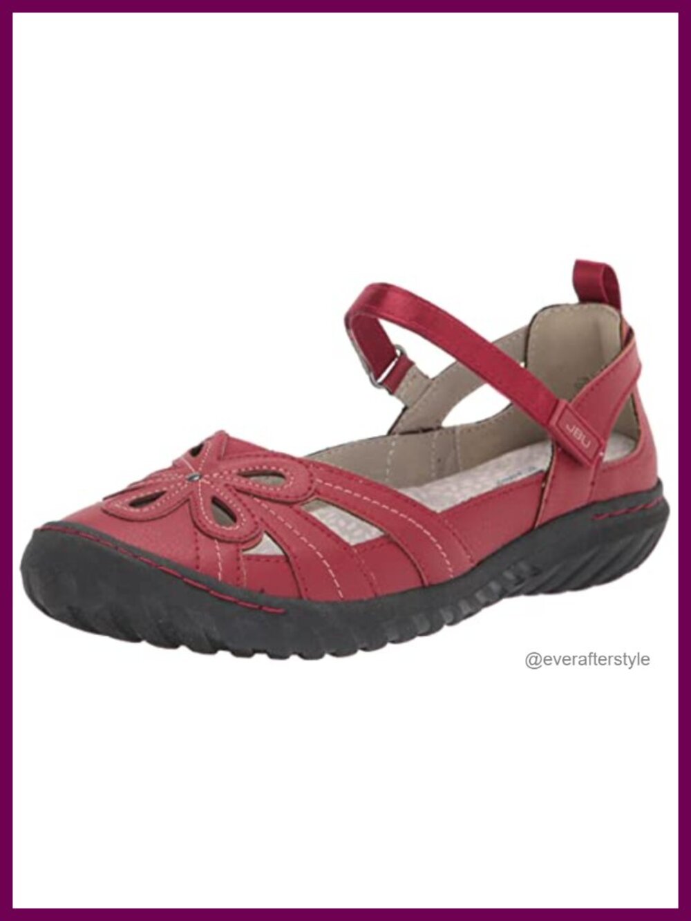 JBU by Jambu Magnolia Faux Leather Memory Foam Flats